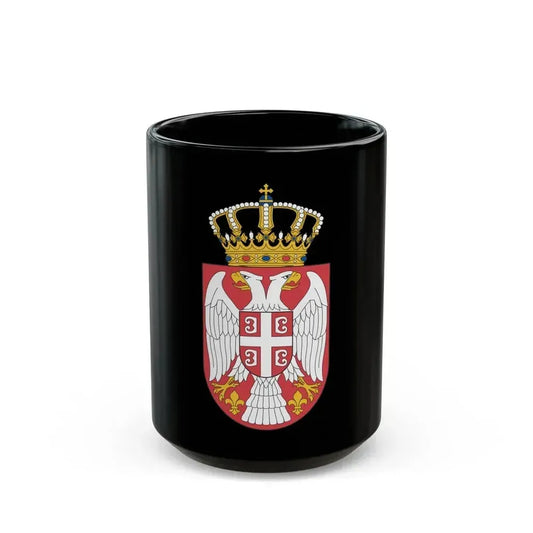 Coat of arms of Serbia 2 - Black Coffee Mug 15oz - Go Mug Yourself