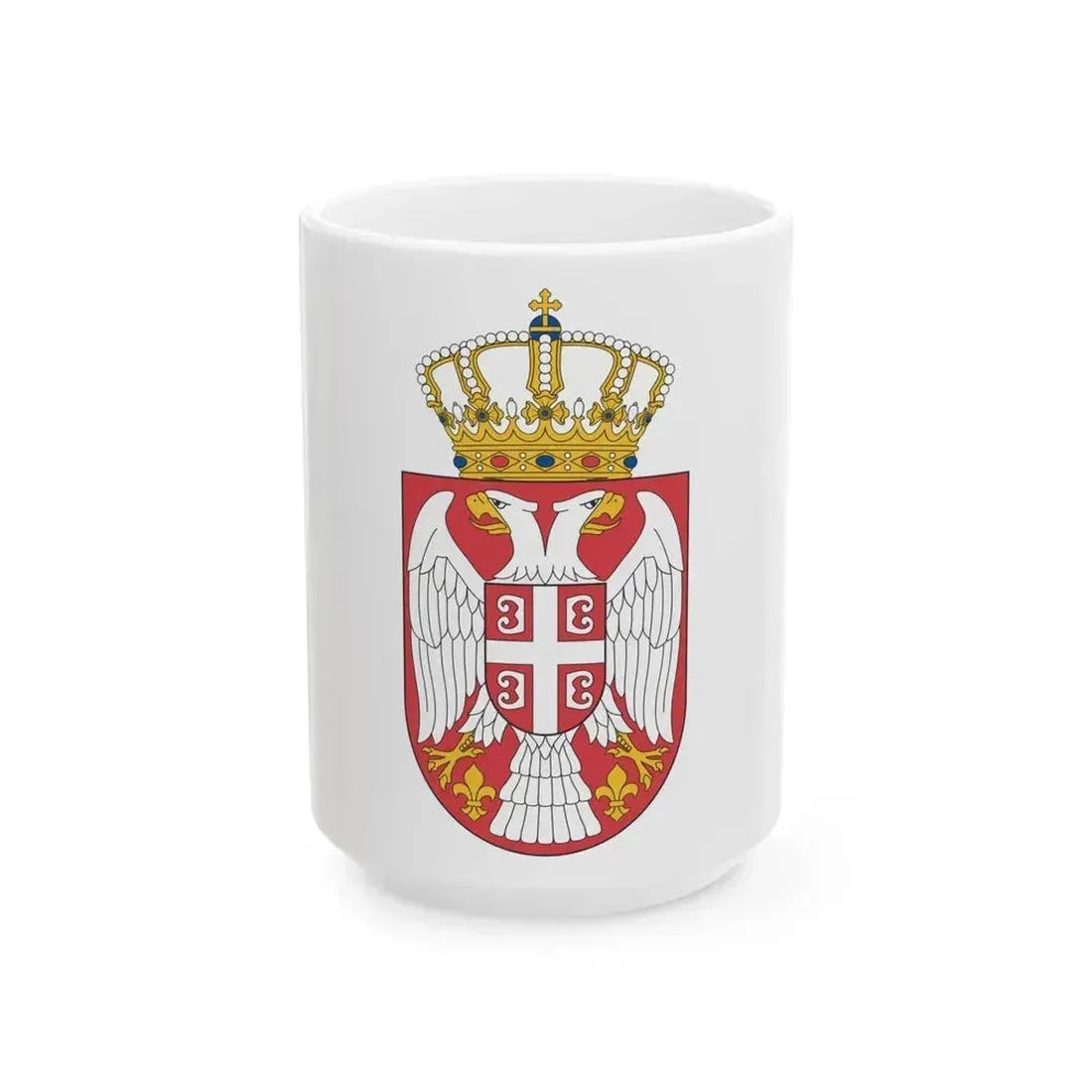 Coat of arms of Serbia 2 - White Coffee Mug 15oz - Go Mug Yourself