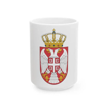 Coat of arms of Serbia 2 - White Coffee Mug 15oz - Go Mug Yourself