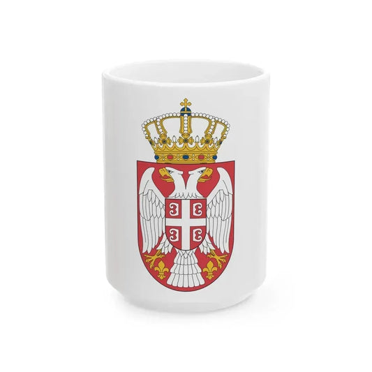 Coat of arms of Serbia 2 - White Coffee Mug 15oz - Go Mug Yourself