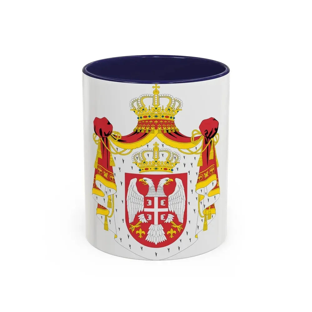 Coat of arms of Serbia (2004-2010) - Accent Coffee Mug 11oz Navy - Go Mug Yourself