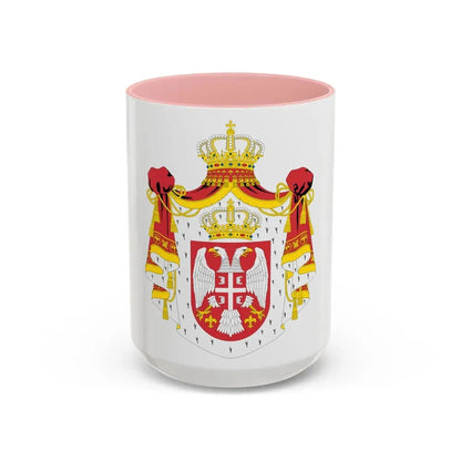 Coat of arms of Serbia (2004-2010) - Accent Coffee Mug 15oz Pink - Go Mug Yourself