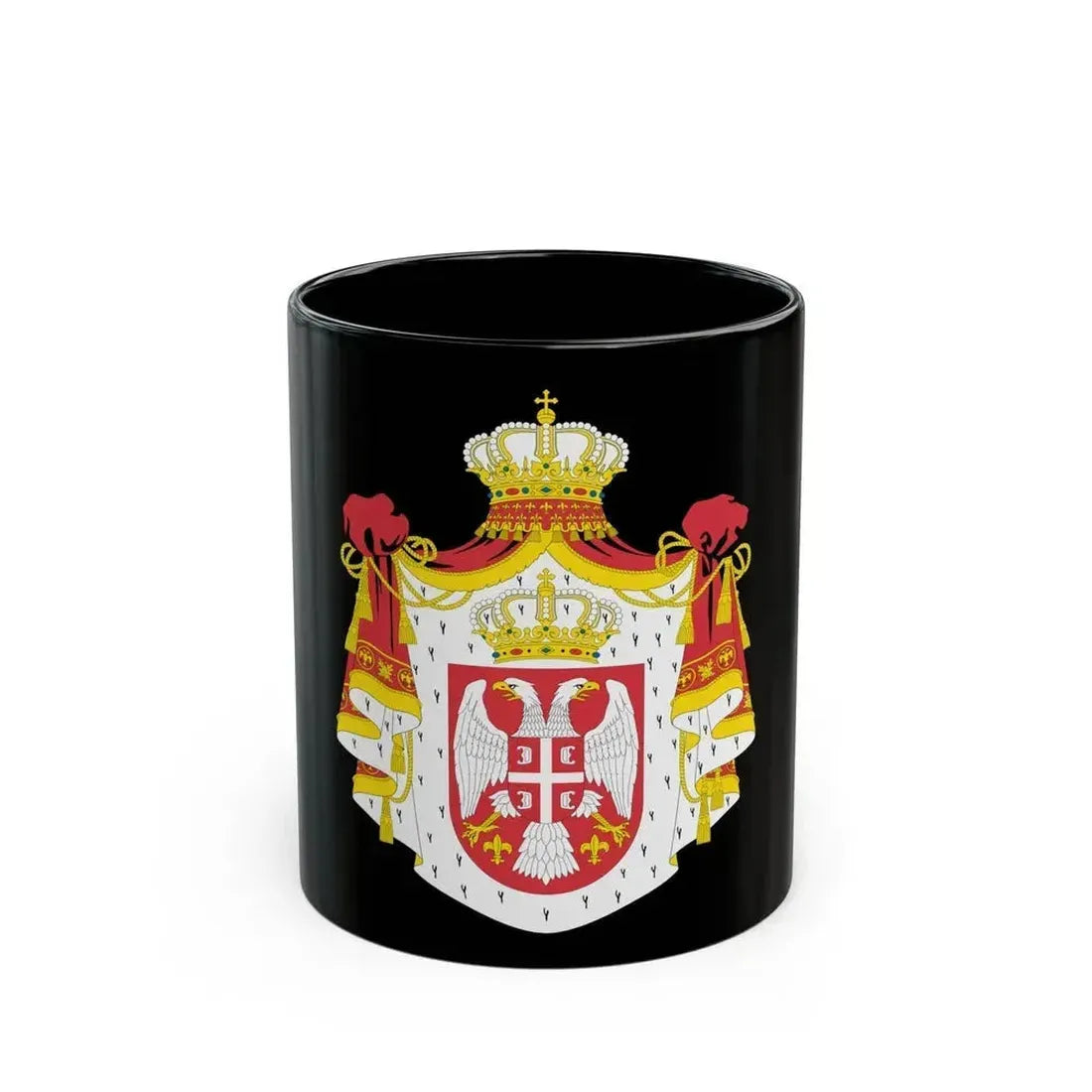 Coat of arms of Serbia (2004-2010) - Black Coffee Mug 11oz - Go Mug Yourself