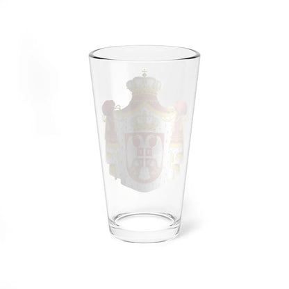 Coat of arms of Serbia 2004-2010 (Serbia) (Coat of Arms) Pint Glass 16oz - Go Mug Yourself