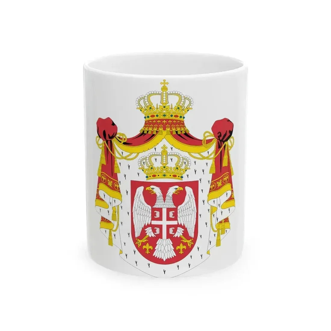 Coat of arms of Serbia (2004-2010) - White Coffee Mug 11oz - Go Mug Yourself