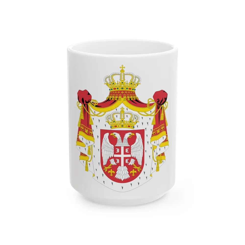 Coat of arms of Serbia (2004-2010) - White Coffee Mug-15oz-Go Mug Yourself