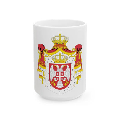 Coat of arms of Serbia (2004-2010) - White Coffee Mug-15oz-Go Mug Yourself