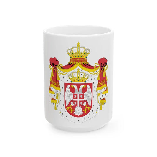 Coat of arms of Serbia (2004-2010) - White Coffee Mug-15oz-Go Mug Yourself