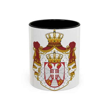 Coat of arms of Serbia - Accent Coffee Mug 11oz Black - Go Mug Yourself