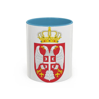 Coat of arms of Serbia small (2004 - 2010) - Accent Coffee Mug 11oz Light Blue - Go Mug Yourself