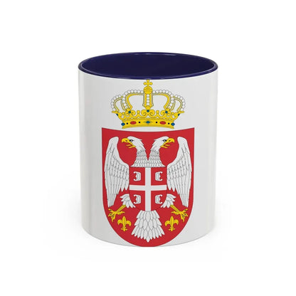 Coat of arms of Serbia small (2004 - 2010) - Accent Coffee Mug 11oz Navy - Go Mug Yourself