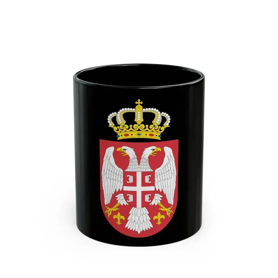 Coat of arms of Serbia small (2004 - 2010) - Black Coffee Mug 11oz - Go Mug Yourself
