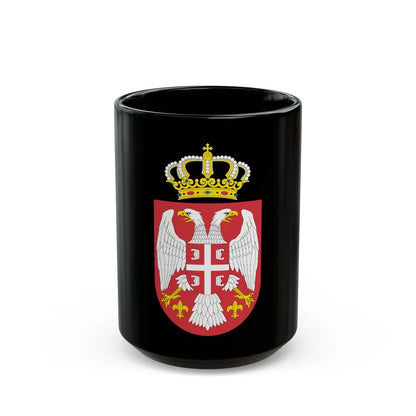 Coat of arms of Serbia small (2004 - 2010) - Black Coffee Mug-15oz-Go Mug Yourself