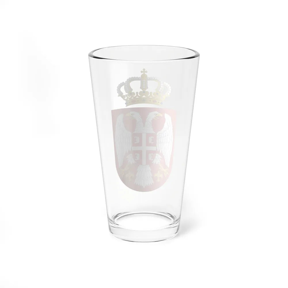 Coat of arms of Serbia small (2004 - 2010) - Pint Glass 16oz-Go Mug Yourself