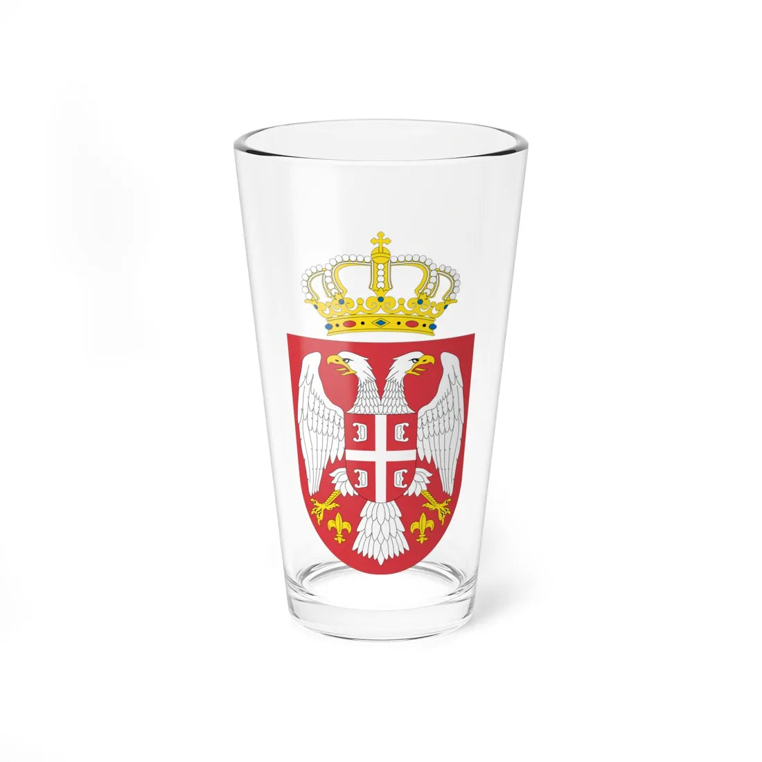 Coat of arms of Serbia small 2004 - 2010 (Serbia) (Coat of Arms) Pint Glass 16oz 16oz - Go Mug Yourself