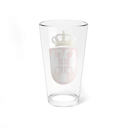Coat of arms of Serbia small 2004 - 2010 (Serbia) (Coat of Arms) Pint Glass 16oz - Go Mug Yourself