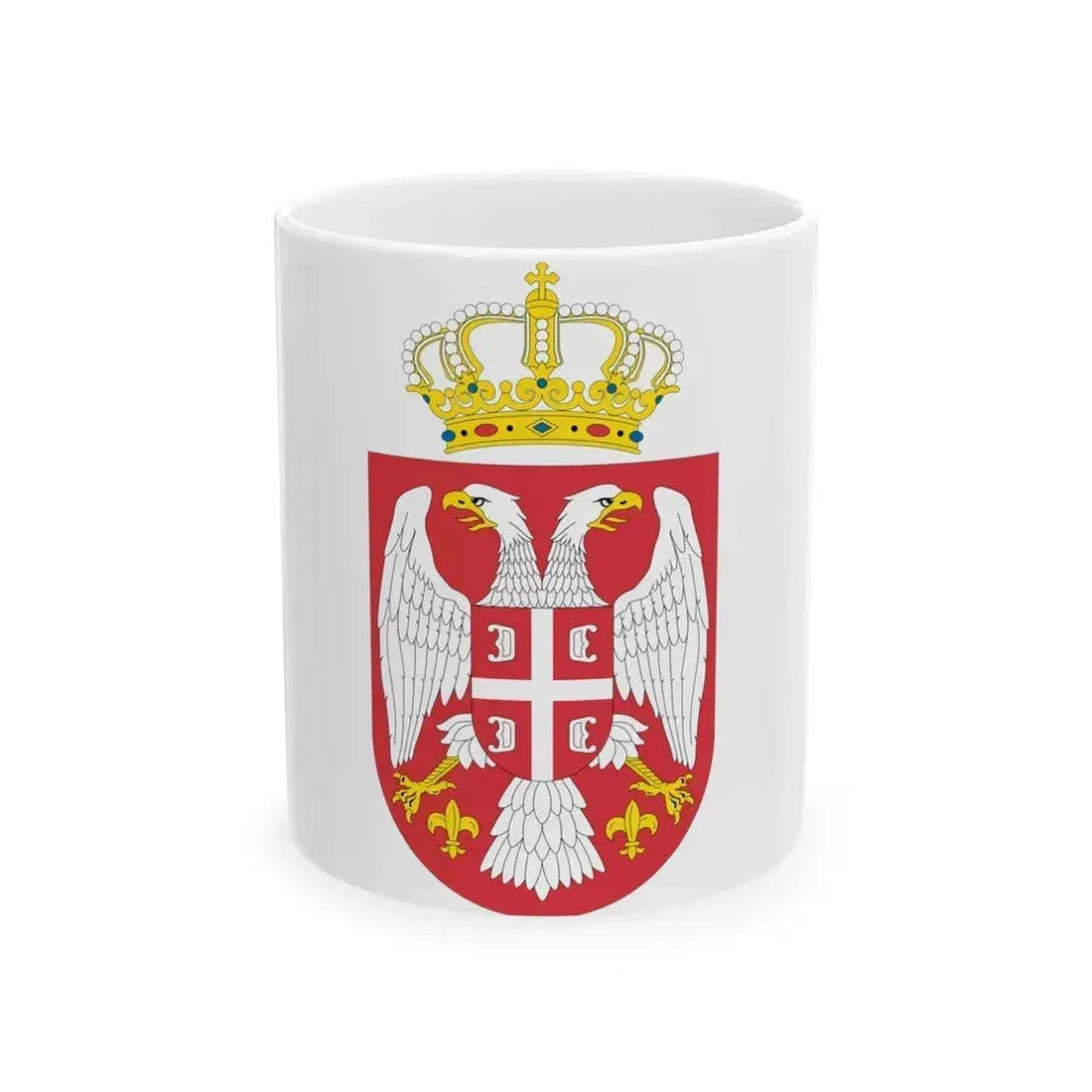 Coat of arms of Serbia small (2004 - 2010) - White Coffee Mug 11oz - Go Mug Yourself