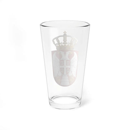 Coat of arms of Serbia small (Serbia) (Coat of Arms) Pint Glass 16oz - Go Mug Yourself