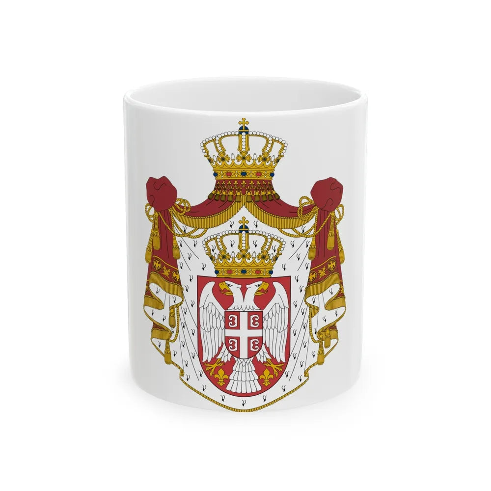 Coat of arms of Serbia - White Coffee Mug-11oz-Go Mug Yourself