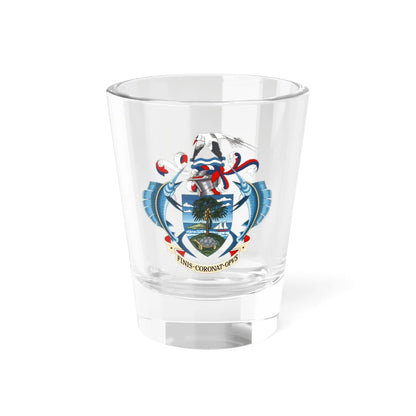 Coat of arms of Seychelles 1976-1996 (Seychelles) (Coat of Arms) Shot Glass 1.5oz 1.5oz - Go Mug Yourself