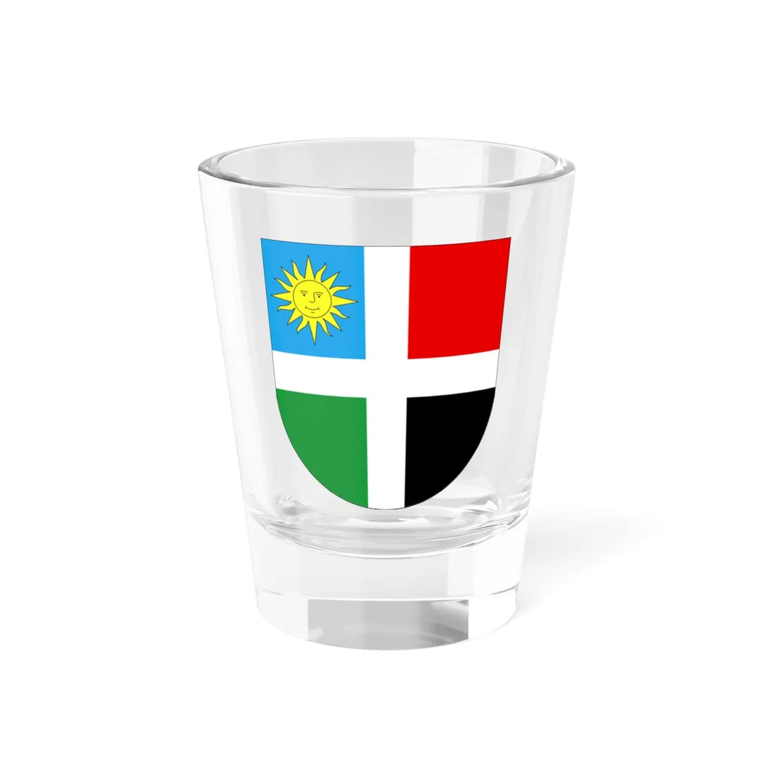 Coat of Arms of Shepetivka raion (Ukraine) (Coat of Arms) Shot Glass 1.5oz 1.5oz - Go Mug Yourself