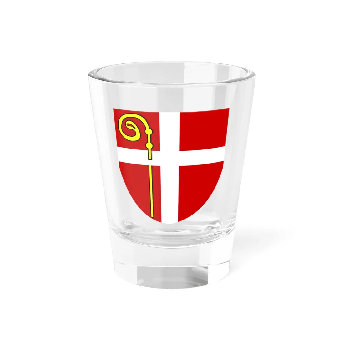 Coat of arms of Sherborne Abbey (England) (Coat of Arms) Shot Glass 1.5oz 1.5oz - Go Mug Yourself