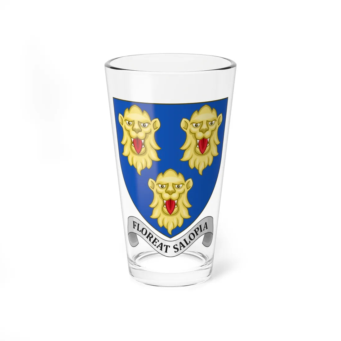 Coat of arms of Shrewsbury (England) (Coat of Arms) Pint Glass 16oz 16oz - Go Mug Yourself