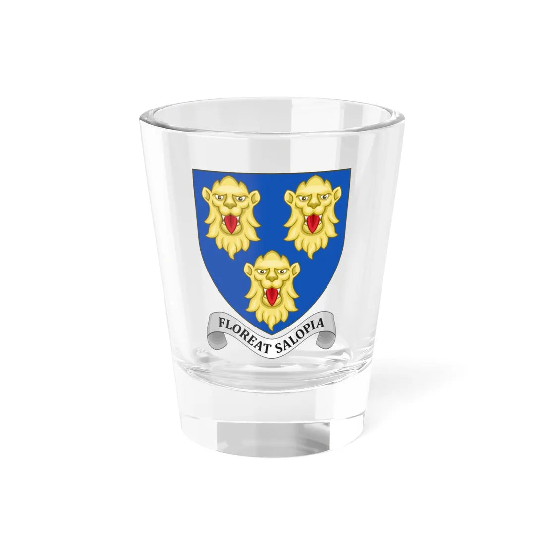 Coat of arms of Shrewsbury (England) (Coat of Arms) Shot Glass 1.5oz 1.5oz - Go Mug Yourself