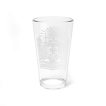 Coat of Arms of Siam black and white (Thailand) (Coat of Arms) Pint Glass 16oz - Go Mug Yourself