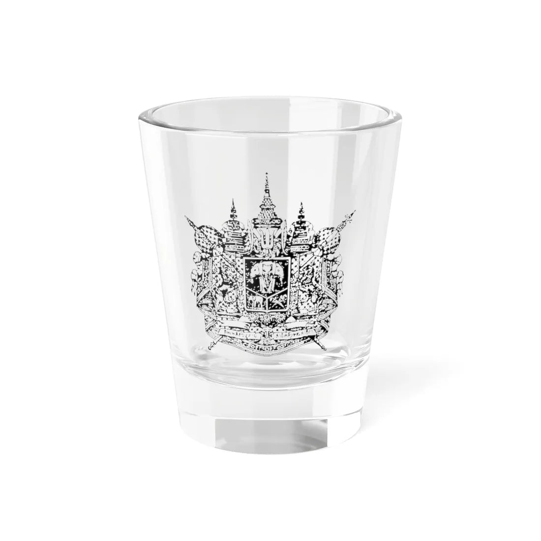 Coat of Arms of Siam Royal Gazette (Thailand) (Coat of Arms) Shot Glass 1.5oz 1.5oz - Go Mug Yourself