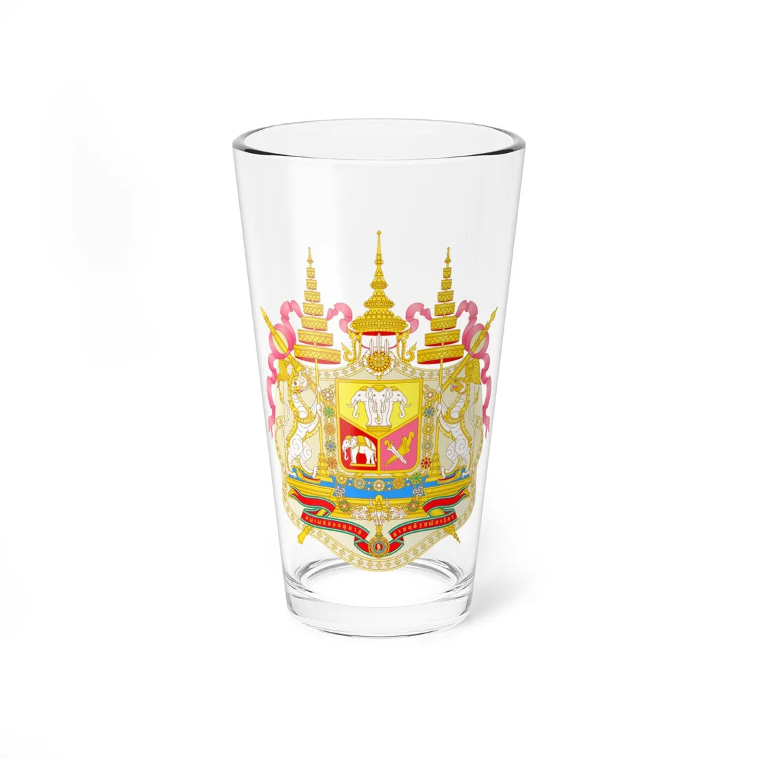 Coat of arms of Siam variant (Thailand) (Coat of Arms) Pint Glass 16oz 16oz - Go Mug Yourself