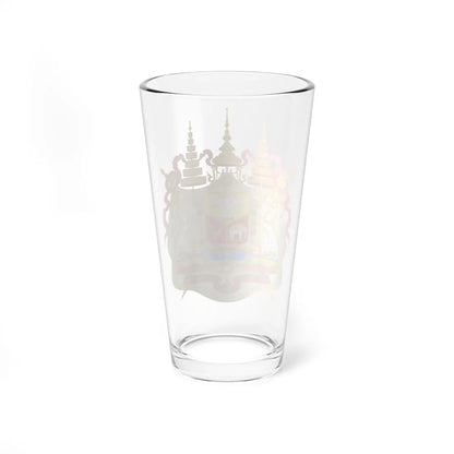 Coat of arms of Siam variant (Thailand) (Coat of Arms) Pint Glass 16oz - Go Mug Yourself