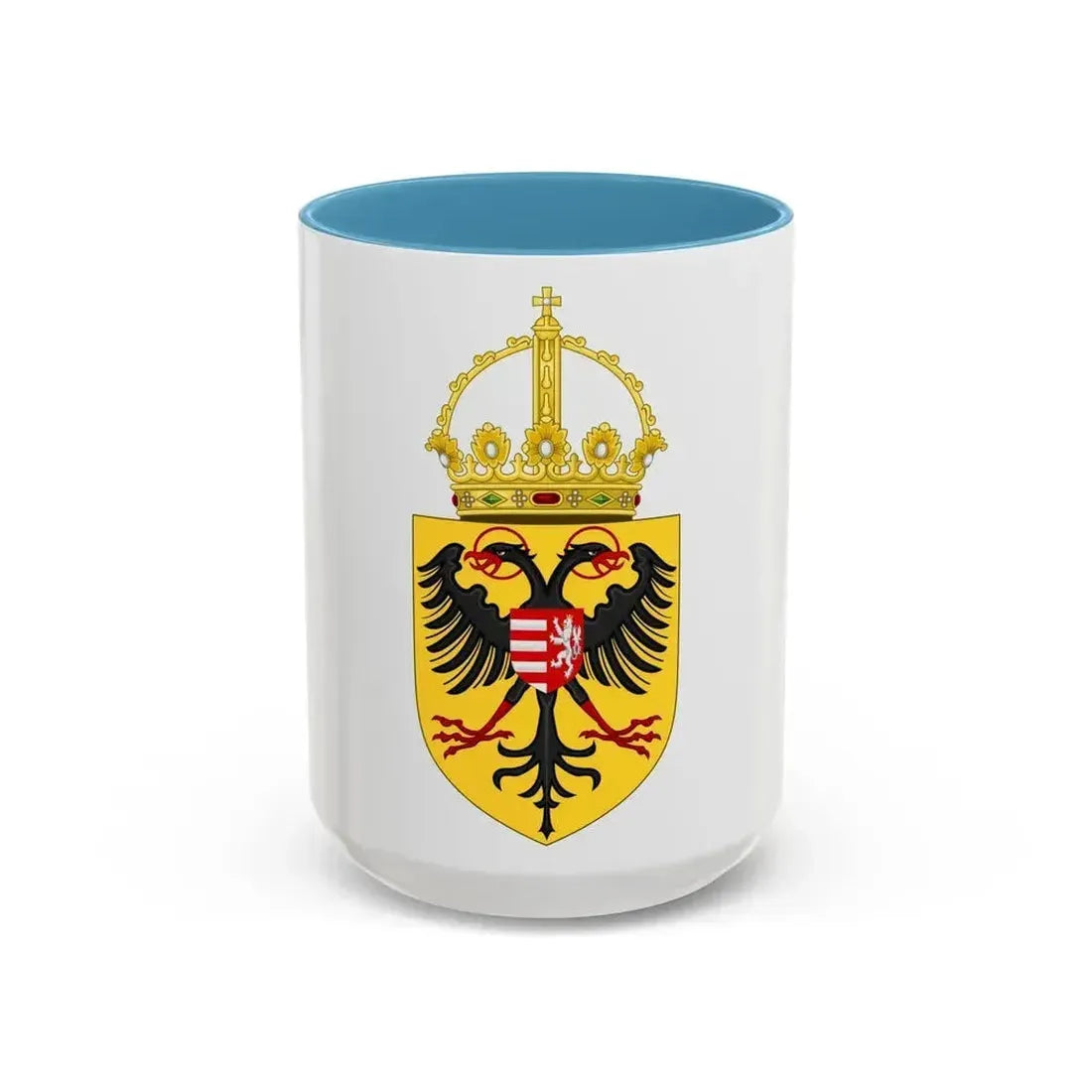 Coat of arms of Sigismund, Holy Roman Emperor - Accent Coffee Mug 15oz Light Blue - Go Mug Yourself