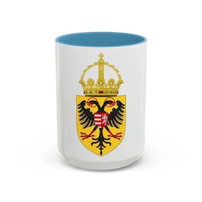 Coat of arms of Sigismund, Holy Roman Emperor - Accent Coffee Mug 15oz Light Blue - Go Mug Yourself