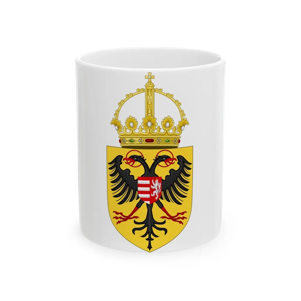 Coat of arms of Sigismund, Holy Roman Emperor - White Coffee Mug-11oz-Go Mug Yourself