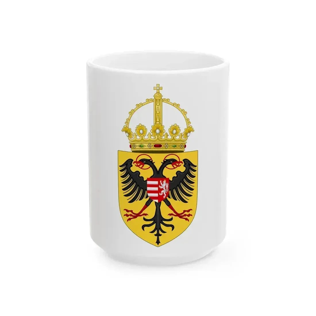 Coat of arms of Sigismund, Holy Roman Emperor - White Coffee Mug 15oz - Go Mug Yourself