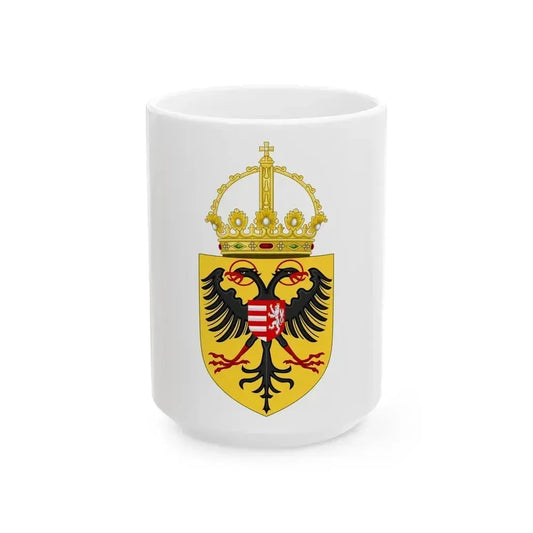 Coat of arms of Sigismund, Holy Roman Emperor - White Coffee Mug 15oz - Go Mug Yourself