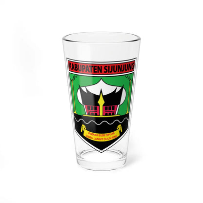 Coat of arms of Sijunjung Regency (Indonesia) (Coat of Arms) Pint Glass 16oz 16oz - Go Mug Yourself