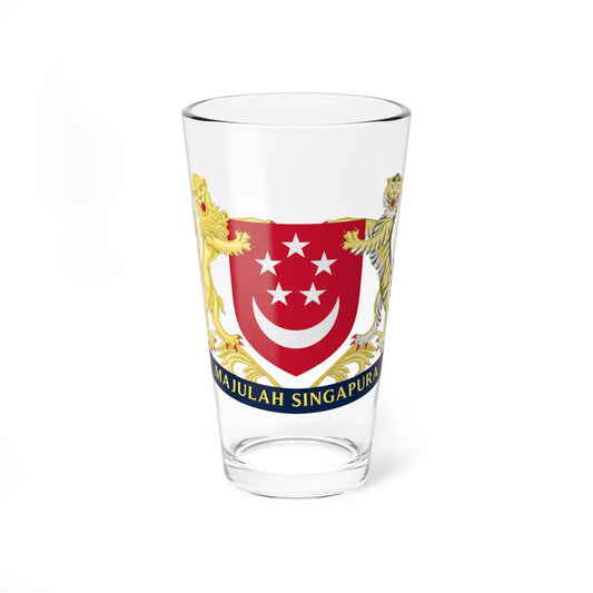 Coat of arms of Singapore Improved (Singapore) (Coat of Arms) Pint Glass 16oz 16oz - Go Mug Yourself