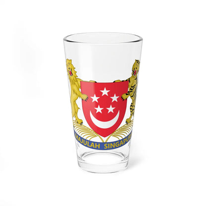 Coat of arms of Singapore (Singapore) (Coat of Arms) Pint Glass 16oz 16oz - Go Mug Yourself