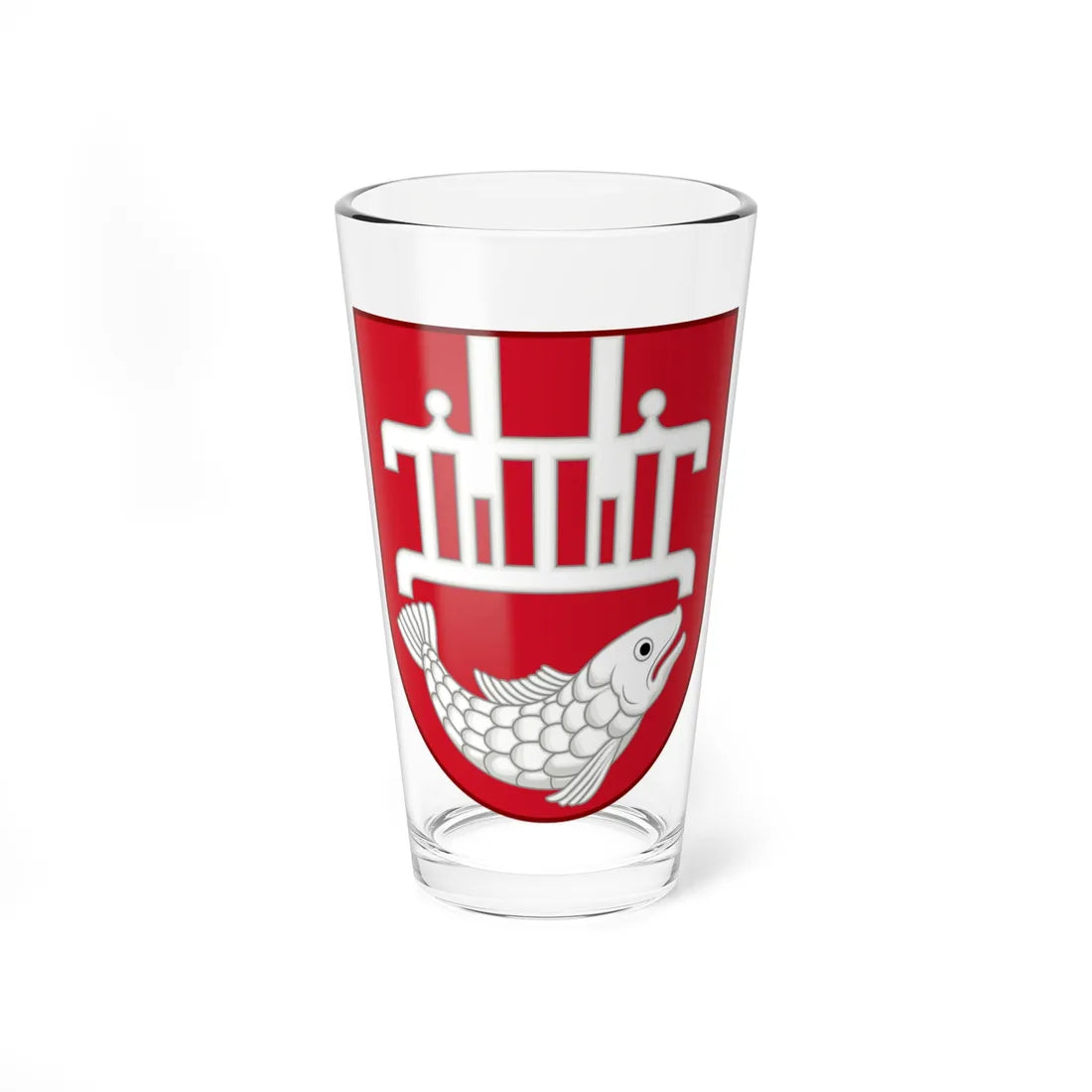 Coat of arms of Skagen (Denmark) (Coat of Arms) Pint Glass 16oz 16oz - Go Mug Yourself