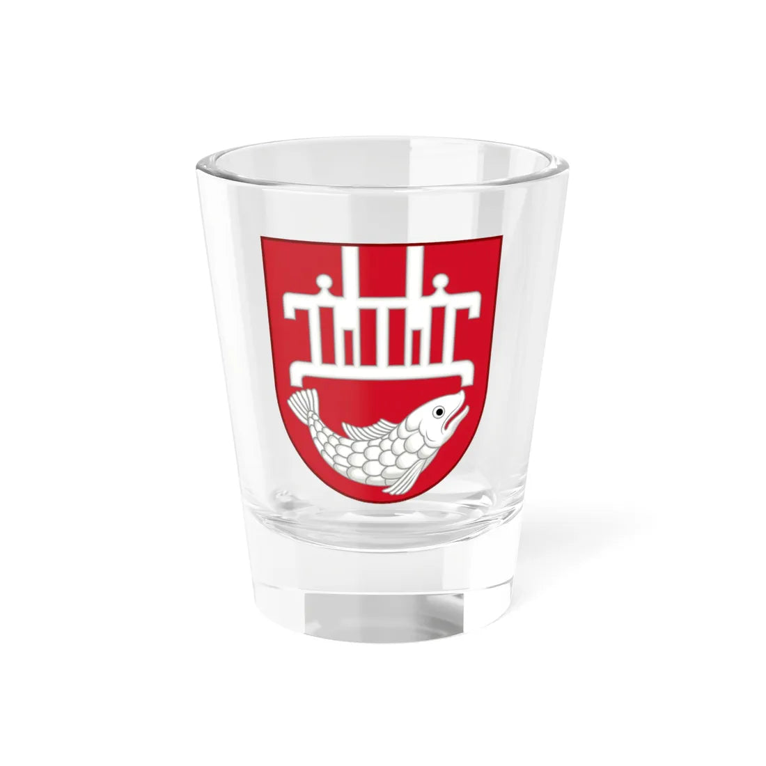 Coat of arms of Skagen (Denmark) (Coat of Arms) Shot Glass 1.5oz 1.5oz - Go Mug Yourself