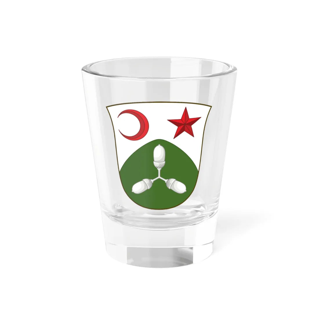 Coat of arms of Skanderborg County (Denmark) (Coat of Arms) Shot Glass 1.5oz 1.5oz - Go Mug Yourself