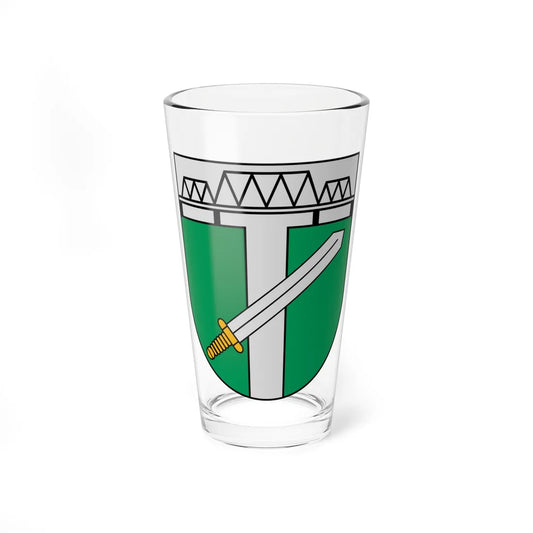 Coat of Arms of Skrunda (Latvia) (Coat of Arms) Pint Glass 16oz 16oz - Go Mug Yourself