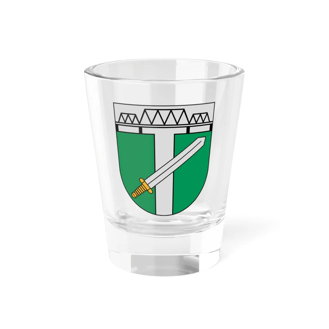 Coat of Arms of Skrunda (Latvia) (Coat of Arms) Shot Glass 1.5oz 1.5oz - Go Mug Yourself