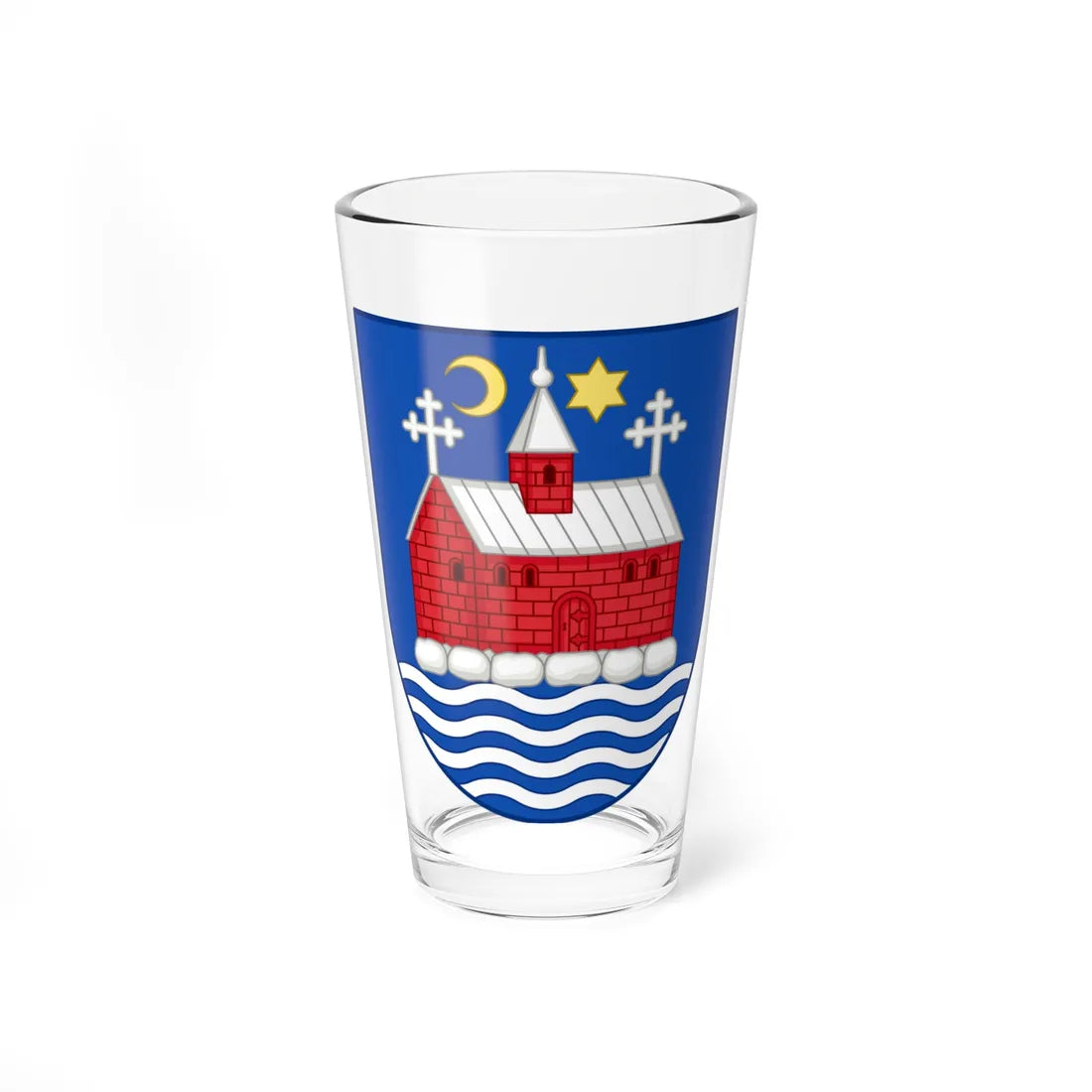 Coat of arms of Slangerup (Denmark) (Coat of Arms) Pint Glass 16oz 16oz - Go Mug Yourself