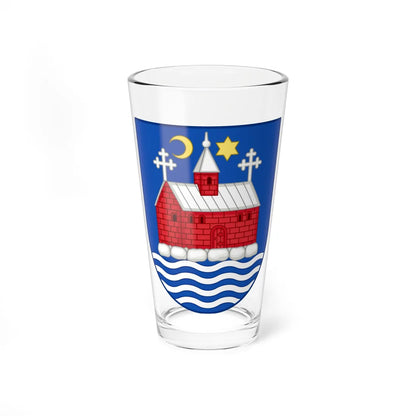 Coat of arms of Slangerup (Denmark) (Coat of Arms) Pint Glass 16oz 16oz - Go Mug Yourself