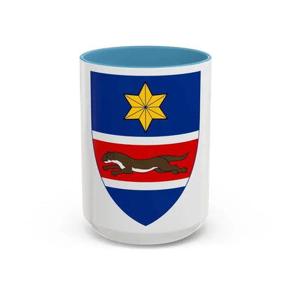 Coat of Arms of Slavonia - Accent Coffee Mug 15oz Light Blue - Go Mug Yourself