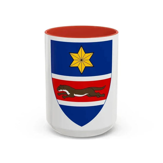 Coat of Arms of Slavonia - Accent Coffee Mug 15oz Red - Go Mug Yourself