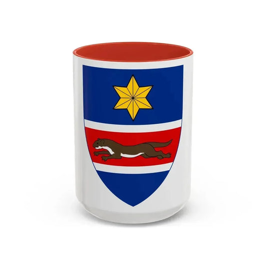 Coat of Arms of Slavonia - Accent Coffee Mug 15oz Red - Go Mug Yourself